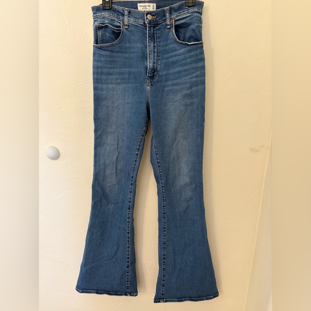 Abercrombie & Fitch Medium Blue Wide Leg Jeans
